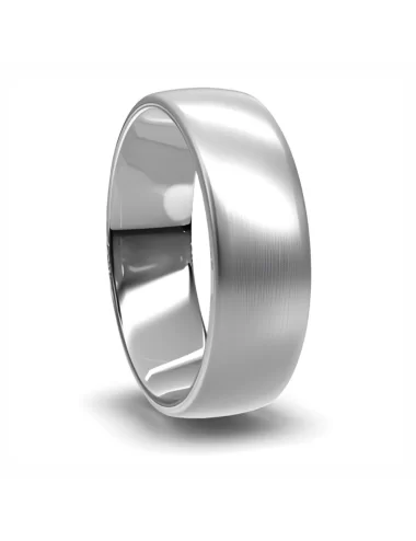 7 mm vestuvinis žiedas iš platinos Double Comfort