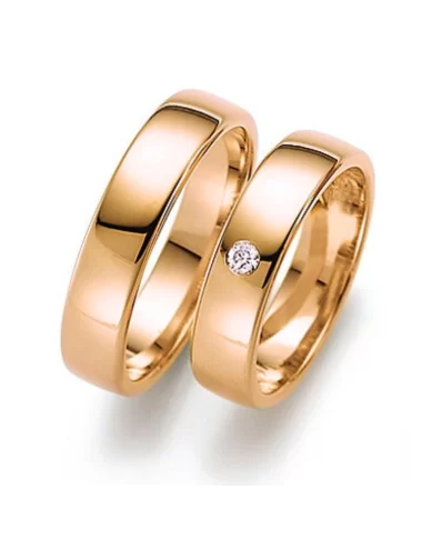 Vestuvinis žiedas su deimantu - Klasikinis Grožis