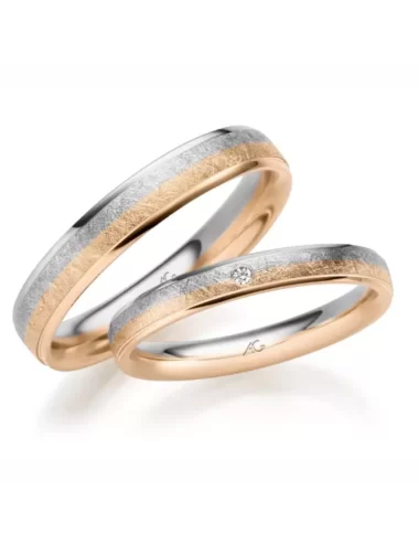 Modernus vestuvinis žiedas be deimanto - Stilizuotas