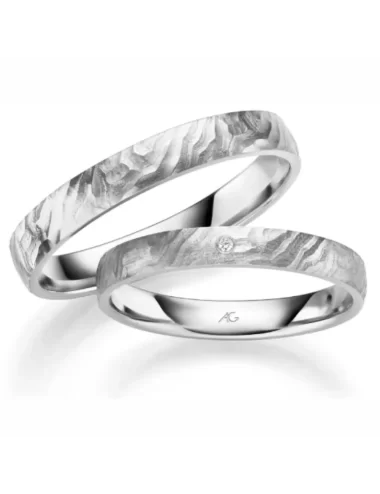 Modernus vestuvinis žiedas be deimanto - Reljefas II