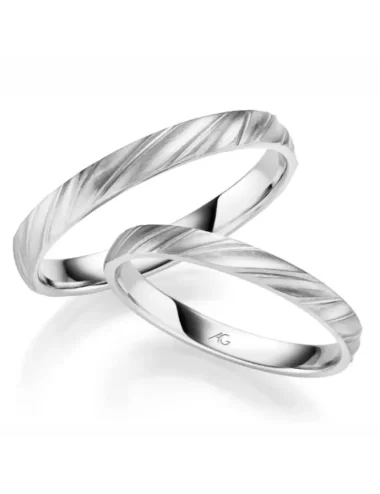 Modernus vestuvinis žiedas be deimanto - Reljefas III