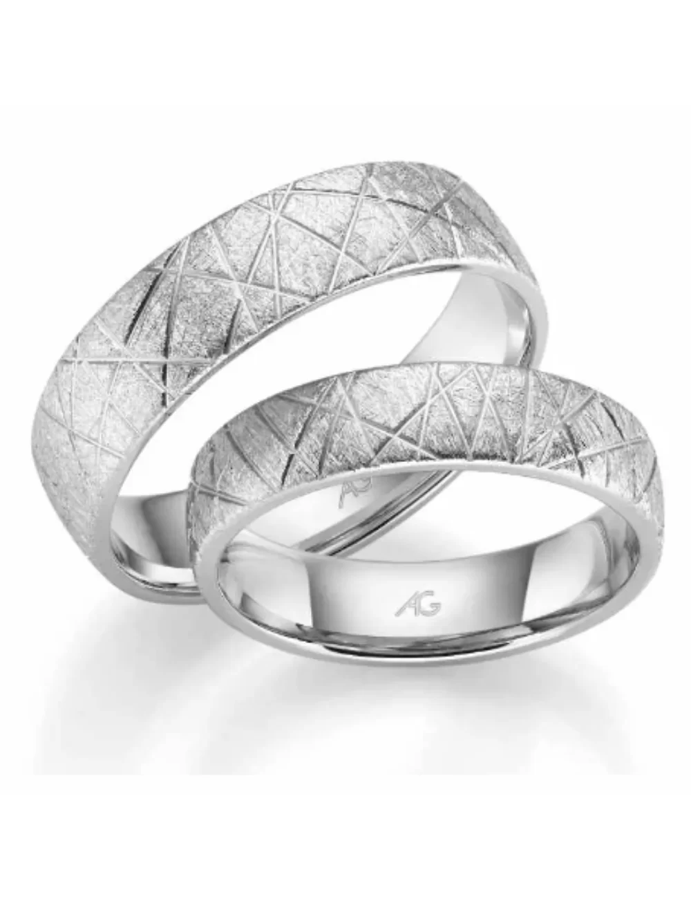 Matinis vestuvinis žiedas be deimantu - Raštai VI