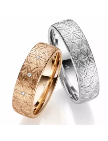 Matinis vestuvinis žiedas be deimantu - Raštai VII_1
