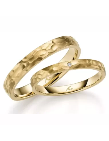 Modernus vestuvinis žiedas be deimanto - Reljefas VII