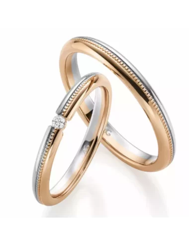 Vokiškas vestuvinis žiedas be deimanto - Top II