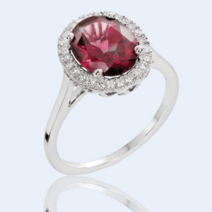 Žiedas su rubinu