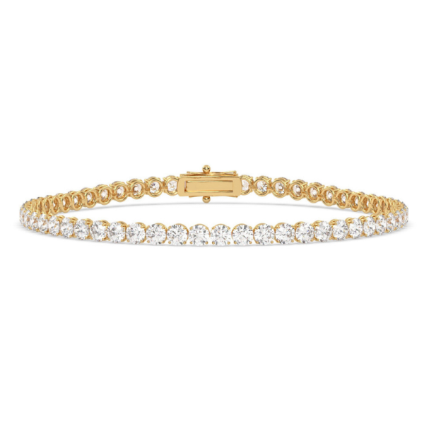 Apyrankė su apvaliais deimantais iš geltono aukso