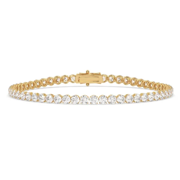 Apyrankė su apvaliais deimantais iš geltono aukso