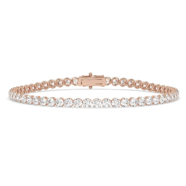 Apyrankė su apvaliais deimantais iš raudono aukso