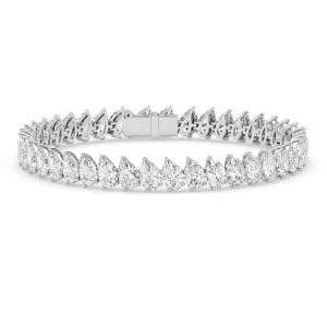 Balto aukso apyrankė su deimantais - PEAR DEIMANTAI (8.99 ct)