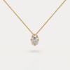 geltono aukso pakabukas su deimantu (cushion cut)