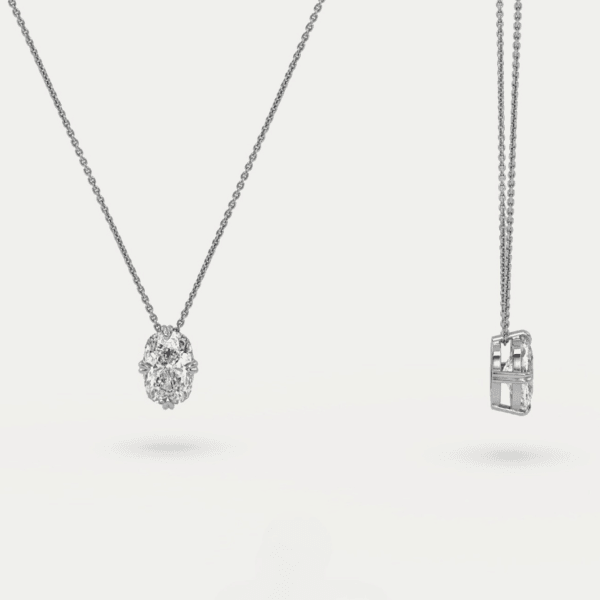 pakabukas su deimantu (cushion cut) iš balto aukso arba platinos
