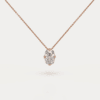 raudono aukso pakabukas su deimantu (cushion cut)