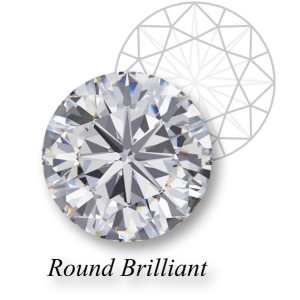 Deimantas apvalios formos - Briliantas (angl. Round Shape Diamonds)