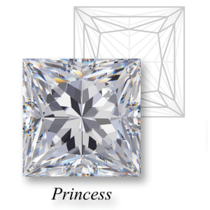 Deimantas aštrios kvadratinės formos