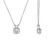 Pakabukas su pagalvėlės formos deimantu iš balto aukso arba platinos - Cushion cut