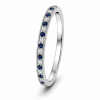 0.18 ct žiedas su safyrais ir deimantais baltas auksas
