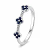 0.56 ct žiedas su safyrais ir deimantais baltas auksas