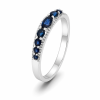 1.68 ct žiedas su safyrais ir deimantais balto aukso