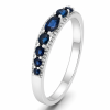 1.68 ct žiedas su safyrais ir deimantais balto aukso