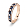 1.88 ct žiedas su safyrais ir deimantais raudonas auksas
