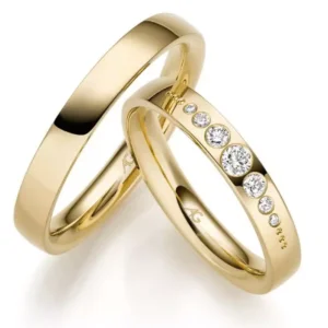 Vācu laulības gredzens ar dimantiem – Happy Diamonds IX (0,21ct)
