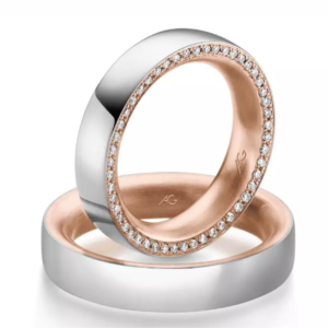 Vokiškas vestuvinis žiedas su deimantais - Diamonds (0,25 ct)