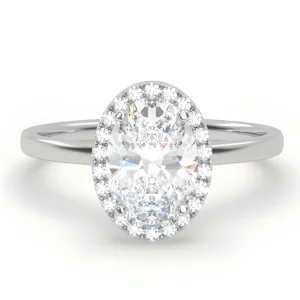 Gredzens ar 1.57 ct ovāliem laboratorijā audzētiem dimantiem (audzētiem dimantiem)