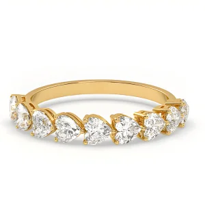 Žiedas su 1.30 ct Heart Lab Grown deimantais (užaugintais deimantais)