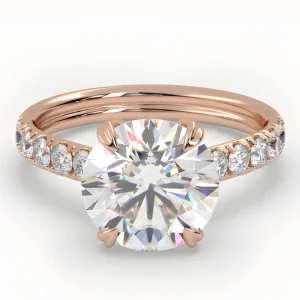 Gredzens ar 3.00 ct Round Lab Grown dimantu (audzētu dimantu)