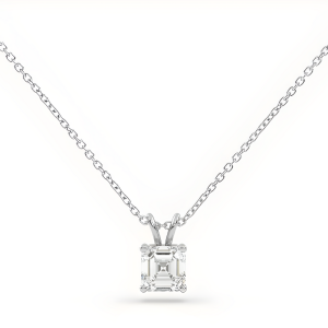 Auksinė grandinėlė ir pakabukas su 1.65 ct Asscher Lab Grown Deimantu (užaugintas deimantas)