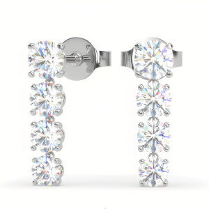 Auksiniai auskarai su 2.20 ct Lab Grown Diamonds (užaugintais deimantais)