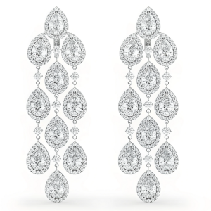 Ekskliuzyviniai auksiniai auskarai su 8.88 ct Lab Grown Diamonds (užaugintais deimantais)