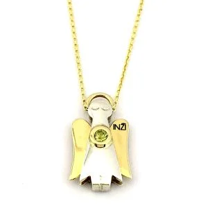 Aukso su sidabru pakabukas ir auksinė grandinėlė “INGRID INŽI”