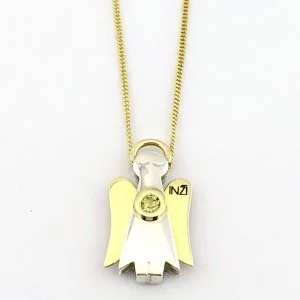 Aukso su sidabru pakabukas su auksine grandinele “INGRID INŽI”