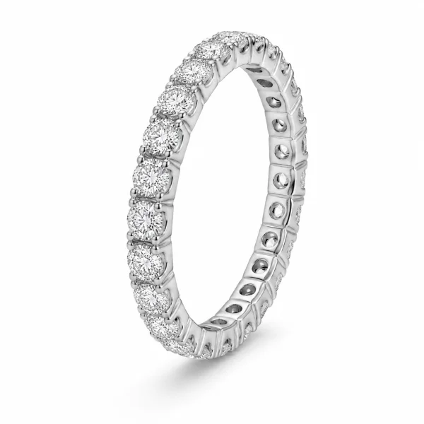 1,20 ct auksinis žiedas su Lab Grown diamonds balto aukso 2
