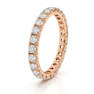 1,20 ct auksinis žiedas su Lab Grown diamonds raudono aukso 3