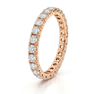 1,20 ct auksinis žiedas su Lab Grown diamonds raudono aukso 3