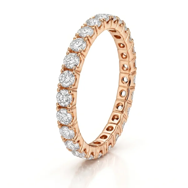 1,20 ct auksinis žiedas su Lab Grown diamonds raudono aukso 3
