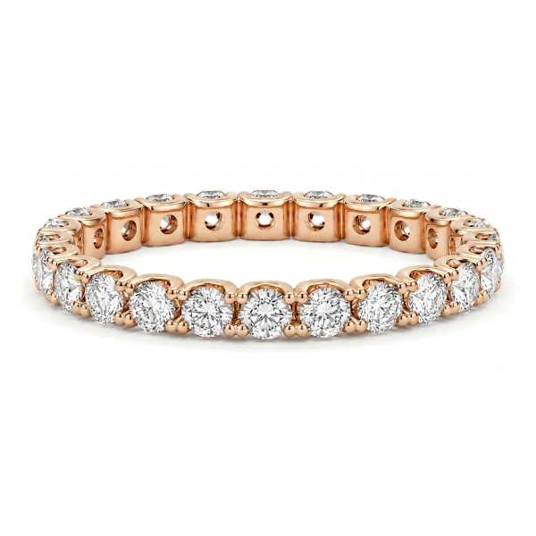 1,20 ct auksinis žiedas su Lab Grown diamonds raudono aukso