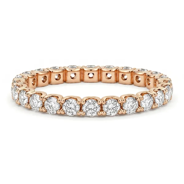 1,20 ct auksinis žiedas su Lab Grown diamonds raudono aukso