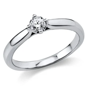 Sužadėtuvių žiedas su 0.20 karato deimantu – Deimantinis