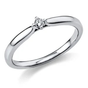 Sužadėtuvių žiedas su 0.05 karato deimantu – Deimantinis
