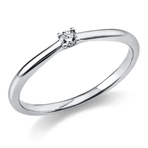 Sužadėtuvių žiedas su 0.05 karato deimantu – Deimantas