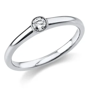 Sužadėtuvių žiedas su 0.20 karato deimantu – Subtilus