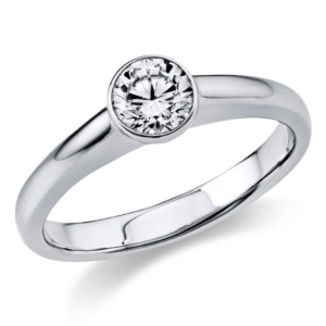 Sužadėtuvių žiedas su 0.50 karato deimantu – Subtilus