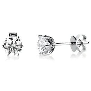 Auskarai vinukai su užaugintais deimantais - Deimantai (Lab Grown deimantai 0.60 ct)