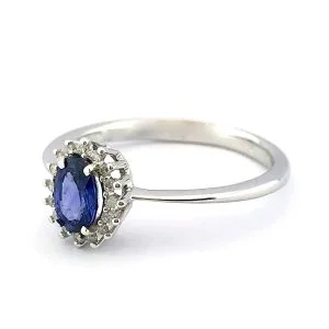 Sužadėtuvių žiedas Miluna su safyrais