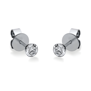 Auskarai vinukai su deimantais - Akutės (0.50 ct)