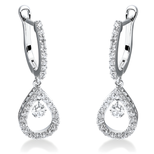 Auskarai su deimantais - Deimantas lašas (0.54 ct)